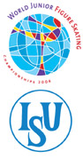 Логотип чемпионата мира среди юниоров 2004 и логотип международного союза конькобежцев (ISU)